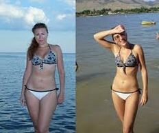 Fogyás előtt és után görögdinnye diéta mellett